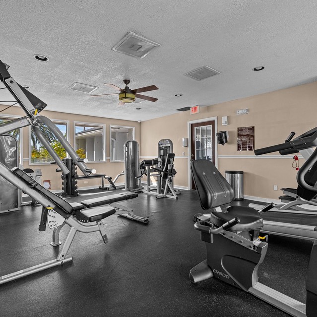 The Park at Veneto - Modern Gym Interior Featuring Various Exercise Machines